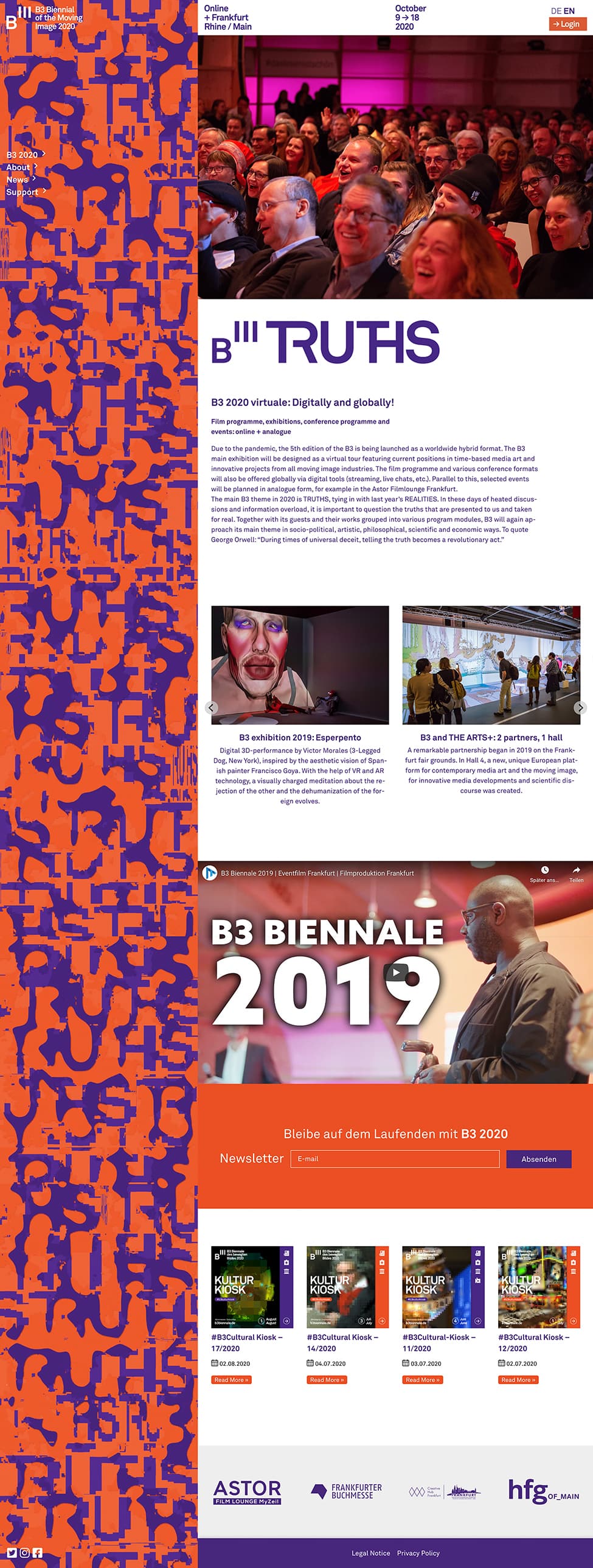 Responsive Webdesign für B3 Biennale